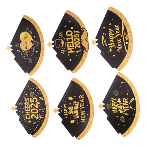 HOLIDYOYO Partyzubehör Für Silvester 6er-pack Partyhüte Aus Papierkegeln Für Jungen Und Mädchen Erwachsene HOLIDYOYO Partyzubehör Für Silvester 6er-pack Partyhüte Aus Papierkegeln Für Jungen Und Mädchen Erwachsene von HOLIDYOYO