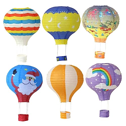 HOLIDYOYO 6 Stück Heißluftballon Dekorationen Zum Aufhängen Ornament Zum Aufhängen Verzierungen Erster Geburtstag Home Party Weihnachtsornament Weihnachtsdekoration Papplaterne HOLIDYOYO 6 Stück Heißluftballon Dekorationen Zum Aufhängen Ornament Zum Aufhängen Verzierungen Erster Geburtstag Home Party Weihnachtsornament Weihnachtsdekoration Papplaterne von HOLIDYOYO
