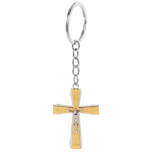 HOLIDYOYO 6 Stück Kreuz Schlüsselanhänger Kreuz-schlüsselanhänger Zur Taufe Kette Schlüsselbund Bibelvers-schlüsselanhänger Schlüsselanhänger Kreuzen Trendy Für Ring Geldbörse Zinklegierung von HOLIDYOYO