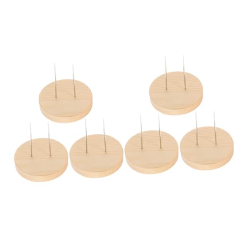 HOLIDYOYO 6 Stück Puppenständer mit Filz Holzsockel Stabiler Puppenhalter für Sammler Kompakter Displayständer für Puppen und Figuren Vielseitig Einsetzbar und Rutschfest von HOLIDYOYO