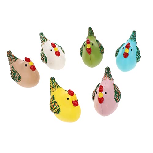 HOLIDYOYO 6 Stück Simulierte Tierdekoration Klein Knuddelig Groß Form Mini Tiere Küken Kind Dekorationen Hase Kreative Ostertagsdekoration Osterspielzeug Ostern Tierdekor Plastik von HOLIDYOYO