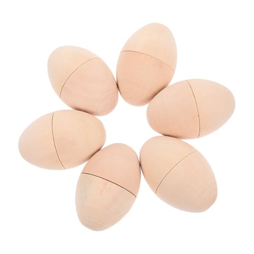 HOLIDYOYO 6 Stück Unvollendete Hohle Holzeier Ostern Holzei Dekorationen Osterei Basteln Eiermalerei Ornament Ostern Holzei HOLIDYOYO 6 Stück Unvollendete Hohle Holzeier Ostern Holzei Dekorationen Osterei Basteln Eiermalerei Ornament Ostern Holzei von HOLIDYOYO