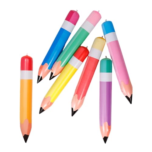 HOLIDYOYO 7 Stück Aufblasbare Bleistifte aus PVC Riesige Bleistift Dekoration für Schule Bunte Farben für Klassenräume und Partys und Sichere Gestaltung HOLIDYOYO 7 Stück Aufblasbare Bleistifte aus PVC Riesige Bleistift Dekoration für Schule Bunte Farben für Klassenräume und Partys und Sichere Gestaltung von HOLIDYOYO