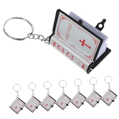 HOLIDYOYO 8 Stück Mini-bibel-schlüsselanhänger Kompakt Heilige Bibel Anhänger Größe Heilige Bibel Schlüsselanhänger Religiöse Bibel Schlüsselanhänger Winzig Kind Klein Pvc-außenhaut Silver HOLIDYOYO 8 Stück Mini-bibel-schlüsselanhänger Kompakt Heilige Bibel Anhänger Größe Heilige Bibel Schlüsselanhänger Religiöse Bibel Schlüsselanhänger Winzig Kind Klein Pvc-außenhaut Silver von HOLIDYOYO