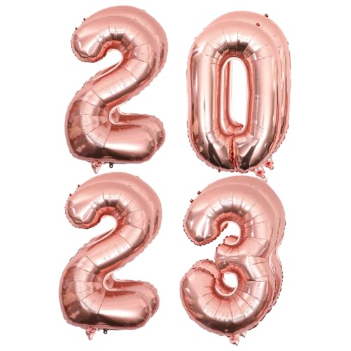 HOLIDYOYO 8 Stück Zahlenballons wand polsterung wohnraumdeko party dekoration Partydekorationen für Ballongas luftballons neujahr versorgung Girlandenballon des neuen Jahres Aluminiumfolie von HOLIDYOYO