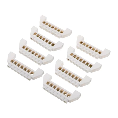 HOLIDYOYO 8-teilige Klemmen-sammelschiene: 7 Positionen, Schraube, Messing, Erdungsstreifen, Sammelschienenblock, Klemmenblock Für Auto, Fahrzeug, Boot, Marine, Weiß HOLIDYOYO 8-teilige Klemmen-sammelschiene: 7 Positionen, Schraube, Messing, Erdungsstreifen, Sammelschienenblock, Klemmenblock Für Auto, Fahrzeug, Boot, Marine, Weiß von HOLIDYOYO