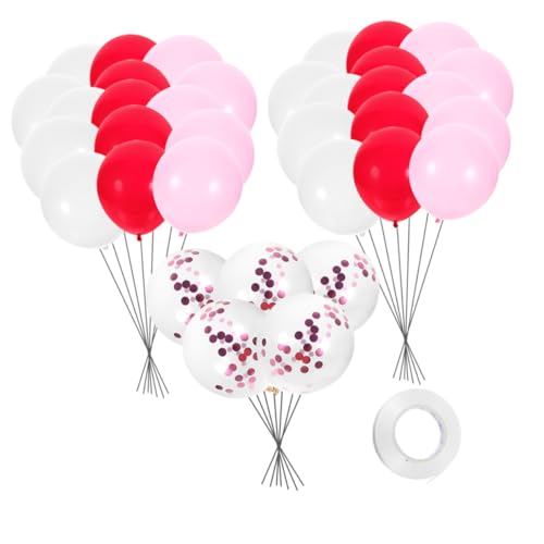 HOLIDYOYO 80 Stück valentinstag ballon Geburtstag Bausätze Rot Bausatz Gänseblümchen hochzeitsballons hochzeitsluftballons valentienstagsgeschnek Partyballons Latexballons hochwertiger Latex von HOLIDYOYO