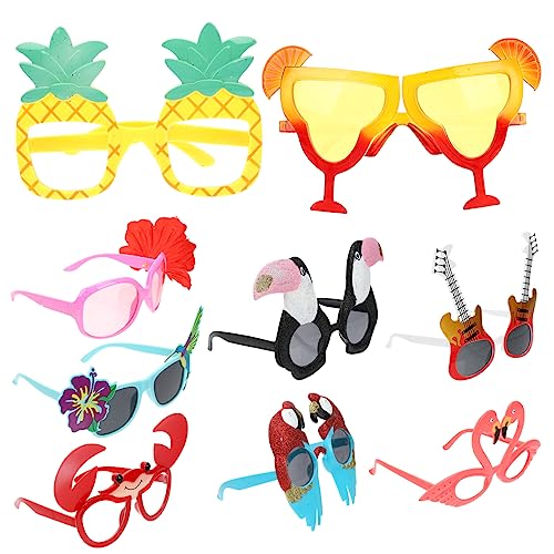 HOLIDYOYO 9 Stück Kostümzubehör Küsten Strand Tropisch Party Spaß Ovale Wendekreis Gläser Dekorationen Requisiten Hawaiianische Brille Hawaiianische Fotorequisite Plastik HOLIDYOYO 9 Stück Kostümzubehör Küsten Strand Tropisch Party Spaß Ovale Wendekreis Gläser Dekorationen Requisiten Hawaiianische Brille Hawaiianische Fotorequisite Plastik von HOLIDYOYO