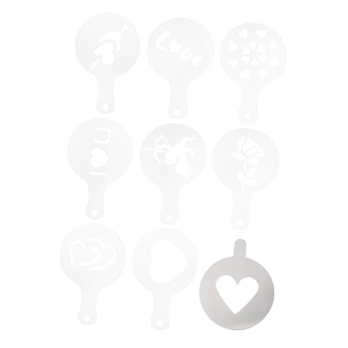 HOLIDYOYO 9 Stück kaffeeschablonen zum valentinstag cappuccino schablonen coffee art valentinstagsdeko Valentinstag-Cookie-Schablonen Kuchen Vorlagen kaffee backform Rostfreier Stahl HOLIDYOYO 9 Stück kaffeeschablonen zum valentinstag cappuccino schablonen coffee art valentinstagsdeko Valentinstag-Cookie-Schablonen Kuchen Vorlagen kaffee backform Rostfreier Stahl von HOLIDYOYO