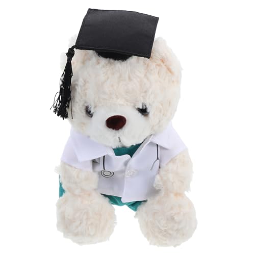 HOLIDYOYO Bärenpuppe Abschlussbär Abschlusssaison Abschluss Kuscheltiere Glückwunsch Absolvententier Kuschelbär Arzt Kuscheltier Abschluss Kuscheltier Absolventenbär Plüsch von HOLIDYOYO