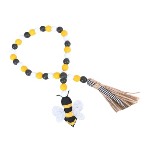 HOLIDYOYO Bee Festival Holzperlen Quaste Wanddekoration Handgefertigtes Hängedekor aus Holz für Kreative Raumgestaltung und Feierlichkeiten für Bienenfest Dekorationen und für Freunde von HOLIDYOYO