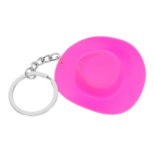 HOLIDYOYO Cowboyhut Schlüsselanhänger Schlüsselhalter Mit Cowboyhut Retro-hutschlüssel-organizer Rosa Cowboyhut Mini-cowboyhüte Für Flaschen Western-schlüsselanhänger Zinklegierung Rosy von HOLIDYOYO