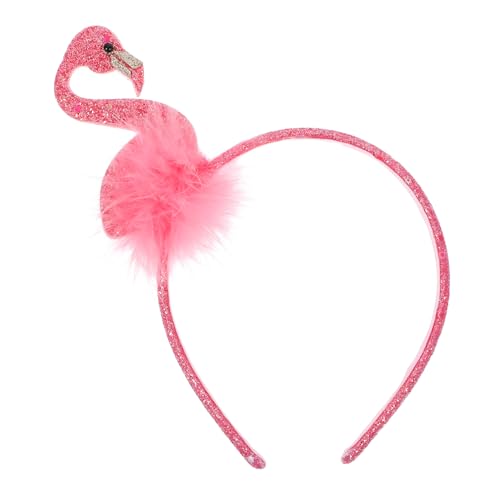 HOLIDYOYO Flamingo Haarreif Kreatives Kopfschmuck Party Accessoire Leicht und Bequem Für Geburtstag Tropische Mottoparty Fasching Karneval Festliche Dekoration von HOLIDYOYO