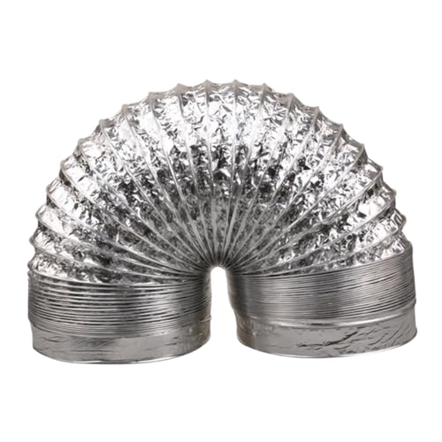 HOLIDYOYO Flexibler Aluminium Lüftungsschlauch Hitzebeständig Dicker Doppellagen Ventilationsrohr für Heizungs und Klimasysteme Geeignet für Bad Gewächshaus Lüftung und Abluft HOLIDYOYO Flexibler Aluminium Lüftungsschlauch Hitzebeständig Dicker Doppellagen Ventilationsrohr für Heizungs und Klimasysteme Geeignet für Bad Gewächshaus Lüftung und Abluft von HOLIDYOYO
