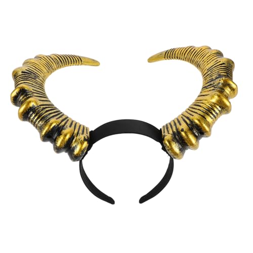 HOLIDYOYO Halloween Hörner Haarreif Gold Leichtes Teufel Kostüm Accessoire für Erwachsene Vielseitiges Halloween Karneval Cosplay Stirnband für Party Maskerade Fotos und Verkleidung HOLIDYOYO Halloween Hörner Haarreif Gold Leichtes Teufel Kostüm Accessoire für Erwachsene Vielseitiges Halloween Karneval Cosplay Stirnband für Party Maskerade Fotos und Verkleidung von HOLIDYOYO