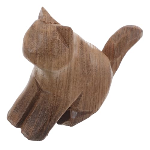 HOLIDYOYO Handgefertigte Katzenfigur Handgeschnitzte Katzen Skulptur Für Wohn Und Bürodeko Niedliche Tischdekoration Langlebige Holzfigur Für Katzenliebhaber HOLIDYOYO Handgefertigte Katzenfigur Handgeschnitzte Katzen Skulptur Für Wohn Und Bürodeko Niedliche Tischdekoration Langlebige Holzfigur Für Katzenliebhaber von HOLIDYOYO
