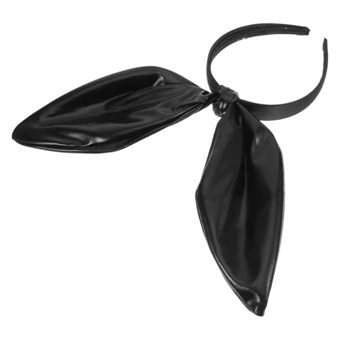 HOLIDYOYO Hasenohren Haarreif mit Elastischem Band Bunny Ear Hair Hoop für Ostern und Cosplay Rutschfestes Stirnband Tier Ohr Accessoire Vielseitig für Party und Karneval Schwarze von HOLIDYOYO