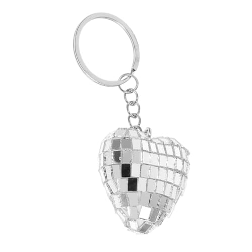 HOLIDYOYO Herzförmiger Disco Kugel Schlüsselanhänger Silber Glänzender Party Deko Anhänger für Schlüssel Taschen und DIY Accessoires Leichtes für Geburtstage und Valentinstag HOLIDYOYO Herzförmiger Disco Kugel Schlüsselanhänger Silber Glänzender Party Deko Anhänger für Schlüssel Taschen und DIY Accessoires Leichtes für Geburtstage und Valentinstag von HOLIDYOYO