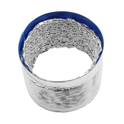 HOLIDYOYO Hochtemperaturbeständiger Lüftungsschlauch aus Doppellagigem Verstärktem Aluminiumfolie Durchmesser Flexibler Abluft und Belüftungsschlauch für Hvac Bad Gewächshaus und von HOLIDYOYO