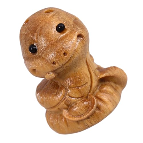 HOLIDYOYO Holz Schlange Schlüsselanhänger Schlange Charme Decor Statue Ornamente Figuren von HOLIDYOYO