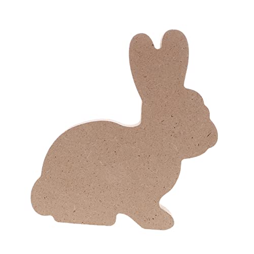 HOLIDYOYO Holzschild Ostern Themendekor Sicheres Glattes Holzhasen-Ornament Ideal Für Home Party von HOLIDYOYO