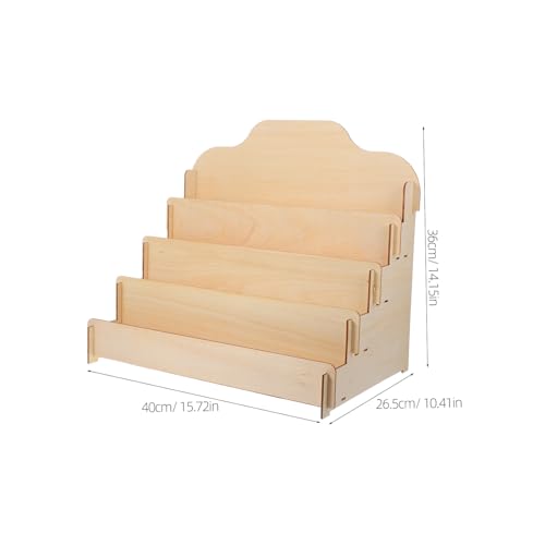 HOLIDYOYO Holzständer für Grußkarten mit Großzügigem Stauraum Multifunktionales Displayregal aus Unbehandeltem Holz für Aufbewahrung von Stickern und Kleinen Artikeln im Einzelhandel und von HOLIDYOYO