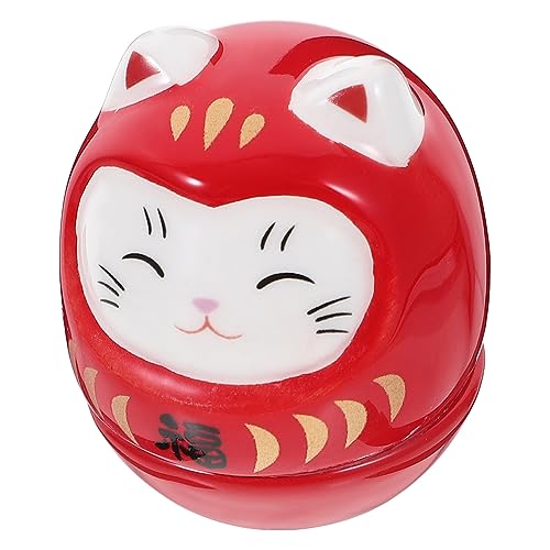 HOLIDYOYO Einzigartige Katze Tumbler Spielzeug Keramik Katze Figurine Schmuck für Desktop Statue Smooth Touch HOLIDYOYO Einzigartige Katze Tumbler Spielzeug Keramik Katze Figurine Schmuck für Desktop Statue Smooth Touch von HOLIDYOYO