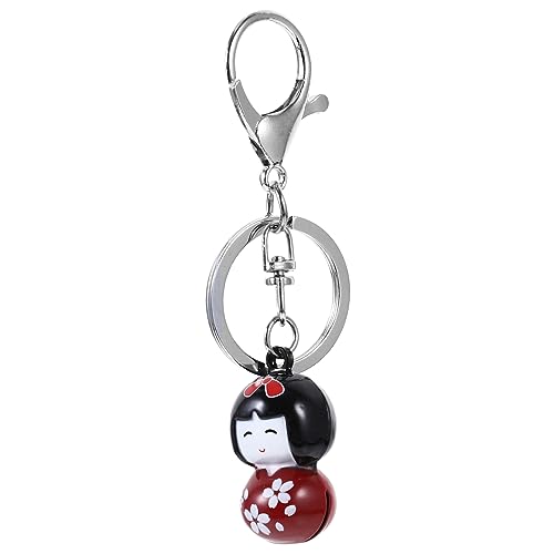 HOLIDYOYO Japanische Puppen Schlüsseltasche Mini Rucksack Schlüsselanhänger Hübscher Schlüsselanhänger Kimono Puppen Schlüsselanhänger Messenger Taschen Telefon Lanyard Süßer von HOLIDYOYO