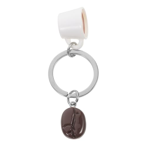 HOLIDYOYO Kaffee-Schlüsselanhänger Schild Schlüsselanhänger Quasten einziehbar Kappe für kollegen schlüsselanhänger Handtaschenanhänger Metallschlüsselring Zinklegierung von HOLIDYOYO