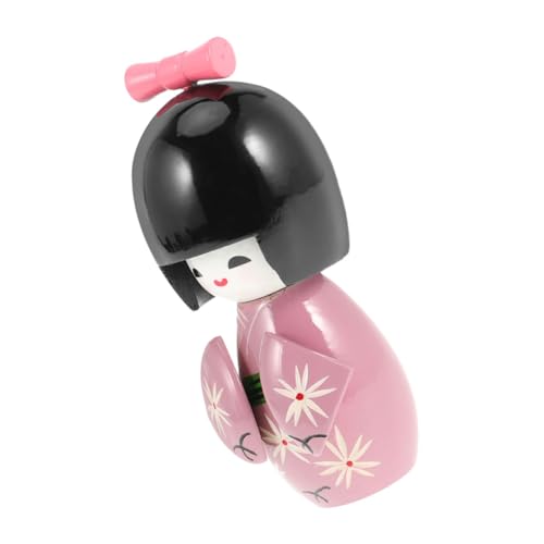 HOLIDYOYO Kimono-Puppe Erste Für Klein Dekoration Desktop - Japanische Dekore Japanisches Holzdekor Künstlerische Kimonopuppe Puppe Im Japanischen Stil Desktop-Ornament Violet Hölzern von HOLIDYOYO