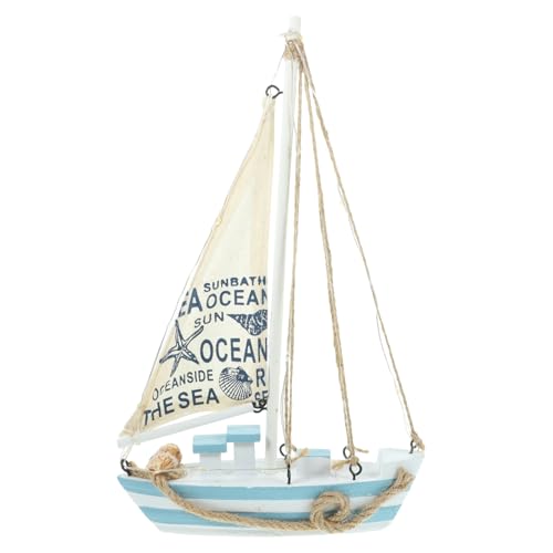 HOLIDYOYO LED Nautisches Holzboot Modell Mediterranes Segelschiff für Kreative Tischdekoration für Wohnzimmer Schlafzimmer Büro und Partys ohne Batterie Kunstvolles Wohnaccessoire HOLIDYOYO LED Nautisches Holzboot Modell Mediterranes Segelschiff für Kreative Tischdekoration für Wohnzimmer Schlafzimmer Büro und Partys ohne Batterie Kunstvolles Wohnaccessoire von HOLIDYOYO