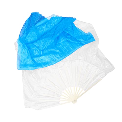 HOLIDYOYO Langer Bauchtanzfächer mit Seidenschleier Verlängerter Bambusfächer Farbverlauf Weiß Blau Leicht und Flexibel für Tanz und Hochzeitsdeko für Damen HOLIDYOYO Langer Bauchtanzfächer mit Seidenschleier Verlängerter Bambusfächer Farbverlauf Weiß Blau Leicht und Flexibel für Tanz und Hochzeitsdeko für Damen von HOLIDYOYO