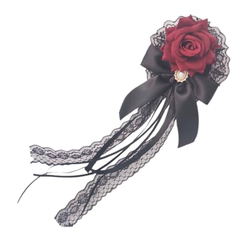 HOLIDYOYO Lolita Haarklammer mit Roter Rosenblüte Handgefertigtes Gothic Haarschmuck Accessoire im Barockstil Einzigartiger Blumenclip für Damen und Mädchen bei Besonderen Anlässen HOLIDYOYO Lolita Haarklammer mit Roter Rosenblüte Handgefertigtes Gothic Haarschmuck Accessoire im Barockstil Einzigartiger Blumenclip für Damen und Mädchen bei Besonderen Anlässen von HOLIDYOYO