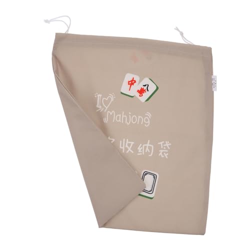 HOLIDYOYO Mahjong-aufbewahrungstasche Mahjong-spieltasche Lagerung Mahjong-beutel Mahjong-tasche Mit Kordelzug Party Mahjong-einkaufstasche Mahjong-tragetasche Taschen Für Oxford-stoff Khaki von HOLIDYOYO