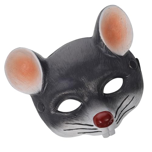 HOLIDYOYO Maske aus PU Schaumstoff und Halloween Maske für Erwachsene und Leichte Atmungsaktive Party Gesichtsmaske in Dunkelgrau Kreatives Cosplay Zubehör von HOLIDYOYO