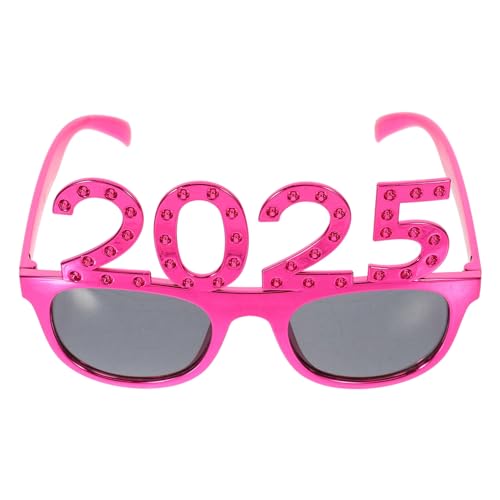 HOLIDYOYO Geburtstagssonnenbrille Für Frauen 2025 Nummernbrille Neujahrs-foto-requisite von HOLIDYOYO