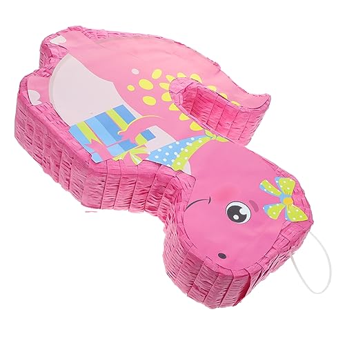 HOLIDYOYO Piñata süßigkeiten komfetti dekoring weihnachten süssigkeiten dinosaur dekoweihnachten candies Karton Pinata schmücken klein Stütze Geburtstagsschmuck Party-Anhänger Papier Rosa von HOLIDYOYO