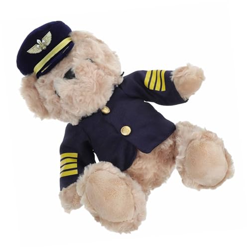 HOLIDYOYO Plüsch-pilotenbärenpuppe Für Kleinkinder, Süßes Stofftier, Weiche Stoffbärenpuppe, Piloten-motto-bärenpuppe, Kleiner Bär Mit Piloten-outfit HOLIDYOYO Plüsch-pilotenbärenpuppe Für Kleinkinder, Süßes Stofftier, Weiche Stoffbärenpuppe, Piloten-motto-bärenpuppe, Kleiner Bär Mit Piloten-outfit von HOLIDYOYO