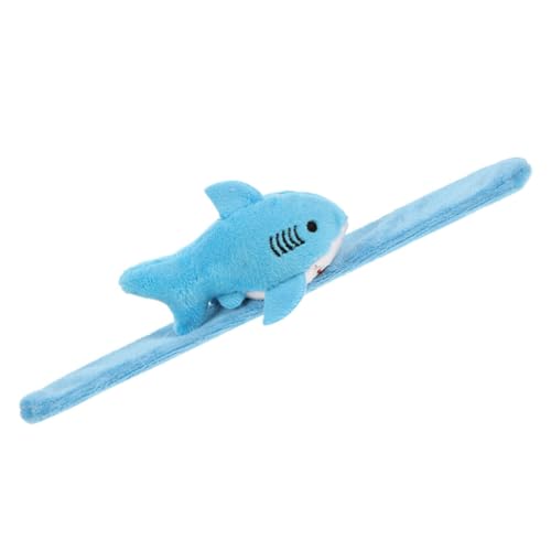HOLIDYOYO Plüschring Plüschtiere klopfendes Armband für kinderspielzeug Toys spielsachen spielzeuge Slap-Bands mit Tiermotiven Bänder mit Tiermuster PP Baumwolle Blue von HOLIDYOYO