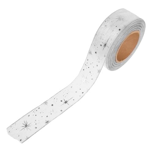 HOLIDYOYO Sterngarn-Verpackungsband geschenkband dekoration Geburtstagsband Band für Blumenstrauß Kuchen Party farbig kabelgebundene Farbbandfreiheit schwarzes Drahtband Tüllband Nylon Weiß HOLIDYOYO Sterngarn-Verpackungsband geschenkband dekoration Geburtstagsband Band für Blumenstrauß Kuchen Party farbig kabelgebundene Farbbandfreiheit schwarzes Drahtband Tüllband Nylon Weiß von HOLIDYOYO