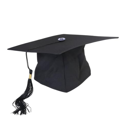 HOLIDYOYO Verstellbarer Erwachsener Abschluss Hut mit Quaste Schwarzer Polyester Bachelor Hut Tafel Anpassbarer Kopfumfang Geeignet für Schulabschluss College Feier Kostüm Zubehör HOLIDYOYO Verstellbarer Erwachsener Abschluss Hut mit Quaste Schwarzer Polyester Bachelor Hut Tafel Anpassbarer Kopfumfang Geeignet für Schulabschluss College Feier Kostüm Zubehör von HOLIDYOYO