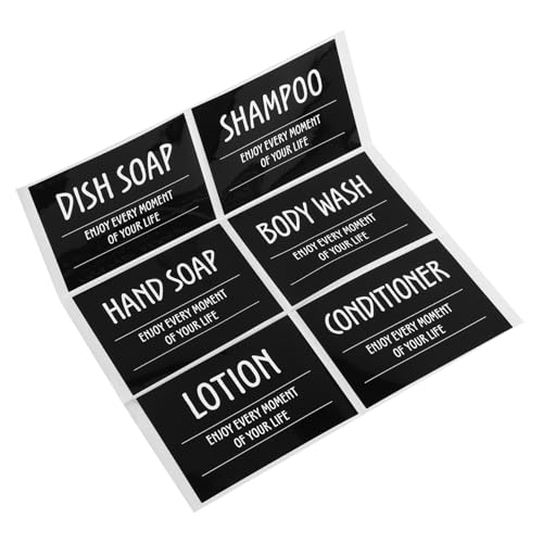 HOLIDYOYO Wasserdichte Selbstklebende Shampoo Spender Etiketten PVC Aufkleber für Badezimmerflaschen Teiliges zur Einfachen Organisation von Seifen und Lotionflaschen Klare HOLIDYOYO Wasserdichte Selbstklebende Shampoo Spender Etiketten PVC Aufkleber für Badezimmerflaschen Teiliges zur Einfachen Organisation von Seifen und Lotionflaschen Klare von HOLIDYOYO