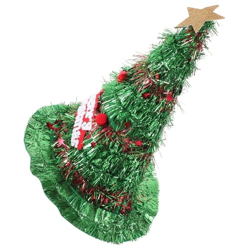 HOLIDYOYO Weihnachtsmütze Mit Süßigkeiten Schneeflocken Baum Festlicher Partyhut Für Erwachsene Gestreifter Weihnachtsmann Und Urlaubs-kopfbedeckung von HOLIDYOYO