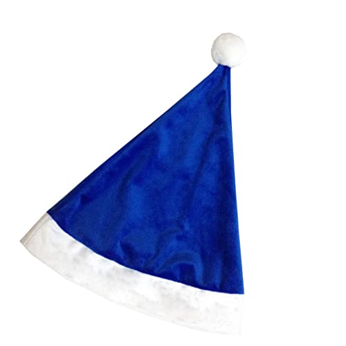 HOLIDYOYO Weihnachtsmütze Weihnachtsmütze Zwergenmütze Zwergenmütze Kurze Plüsch-Weihnachtsmann-Mütze Weihnachtsaccessoires Für Weihnachtsfeiertage (Himmelblau) von HOLIDYOYO