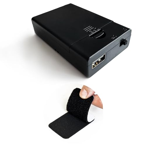 HOLITS 3 AA Batteriebox mit USB-Ausgang für LED-Lichter, 4,5-5 V Batterie auf USB-Port, kompakter Batteriehalter für LED-Lichter/Lichterkette, Low-Power-Dekor & DIY-Projekte (1 Stück) von HOLITS