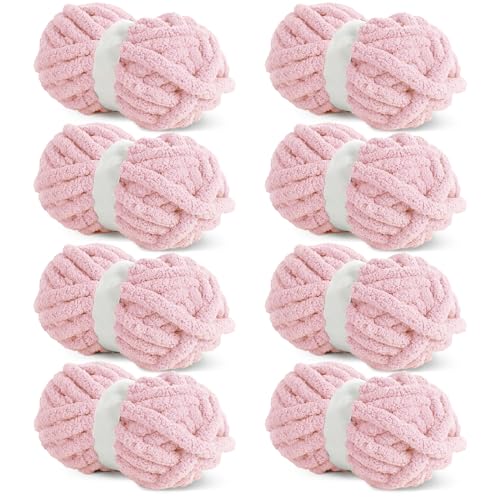 HOMBYS Dickes Chenille-Garn zum Häkeln und Stricken, super sperriges grobes Garn für Handstrickdecken, weiches Plüschgarn, 8 Jumbo-Packungen (27 m, 227 g pro Packung) HOMBYS Dickes Chenille-Garn zum Häkeln und Stricken, super sperriges grobes Garn für Handstrickdecken, weiches Plüschgarn, 8 Jumbo-Packungen (27 m, 227 g pro Packung) von HOMBYS