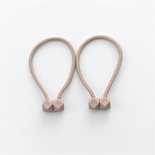 HOMDECR Magnetische Vorhanghalter, Moderne Vorhanghalter, Vorhangschlaufen, Gewebte Seilhalter Für Fenstervorhänge (K,2-Pack) von HOMDECR