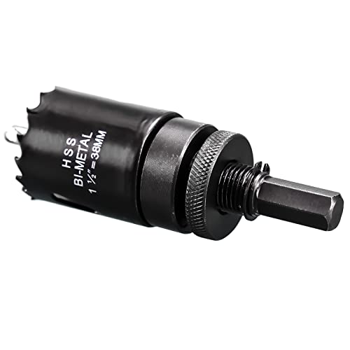 38 mm HSS Lochsäge, M42 Bi-Metall-Holzbohrer, runder Bohrer für Rohrentlüftung, Gipskarton, Kunststoff und Kupfer 38 mm HSS Lochsäge, M42 Bi-Metall-Holzbohrer, runder Bohrer für Rohrentlüftung, Gipskarton, Kunststoff und Kupfer von HOME COMPOSER