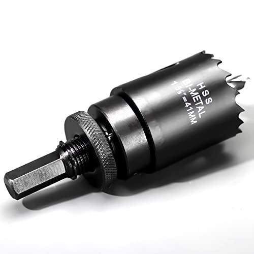 41 mm HSS Lochsäge, M42 Bi-Metall-Holzbohrer, runder Bohrer für Rohrentlüftung, Gipskarton, Kunststoff und Kupfer 41 mm HSS Lochsäge, M42 Bi-Metall-Holzbohrer, runder Bohrer für Rohrentlüftung, Gipskarton, Kunststoff und Kupfer von HOME COMPOSER