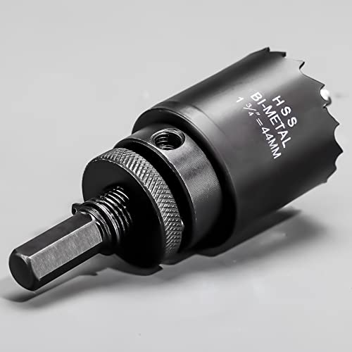 44 mm HSS Lochsäge, M42 Bi-Metall-Holzbohrer, runder Bohrer für Rohrentlüftung, Gipskarton, Kunststoff und Kupfer 44 mm HSS Lochsäge, M42 Bi-Metall-Holzbohrer, runder Bohrer für Rohrentlüftung, Gipskarton, Kunststoff und Kupfer von HOME COMPOSER